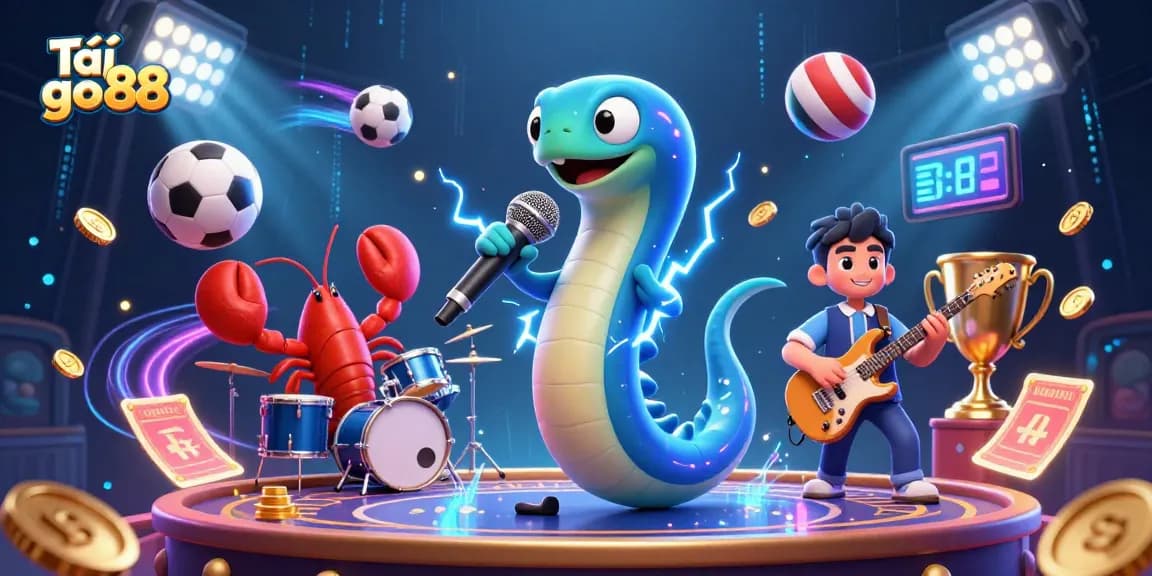 Win big at Tải go88 with an energetic electric eel DJ performing in an underwater casino.