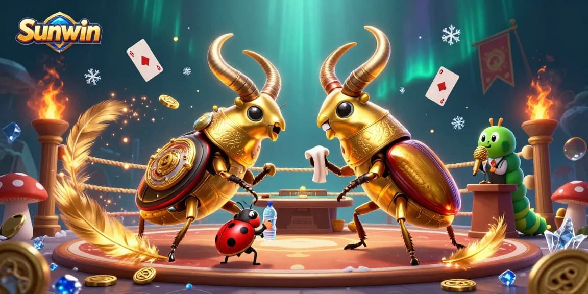 Engage in thrilling poker action with Sunwin's vibrant 3D casino illustration.