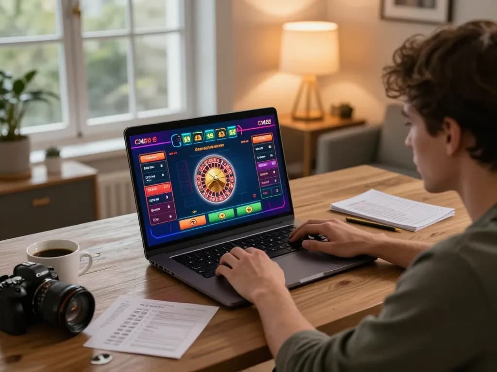 CM88 user strategizing live roulette gameplay at home with immersive setup and engaging graphics