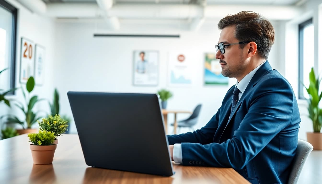 Headhunter Schweiz bietet Beratungsgespräche für Bewerber in einer modernen Büroumgebung an.