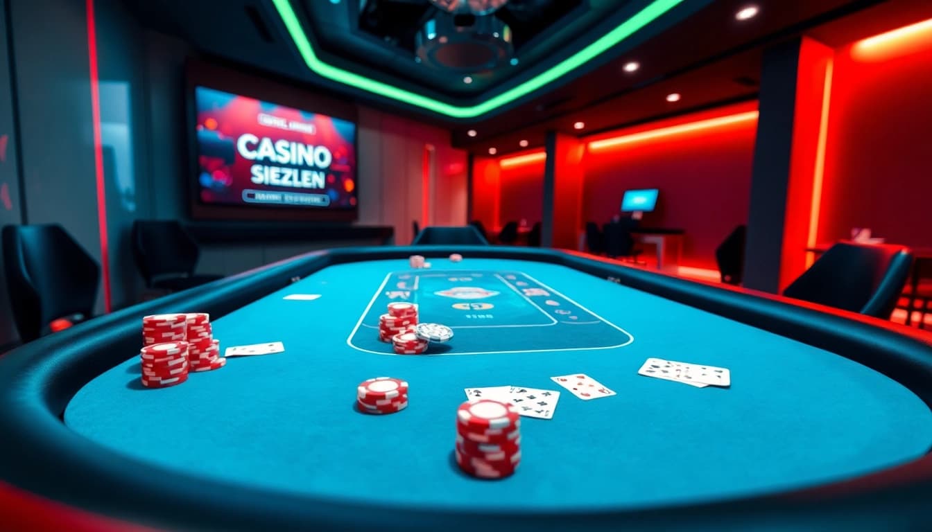 Erlebe den Nervenkitzel beim online casino spielen an einem eleganten Tischspiel-Setup.