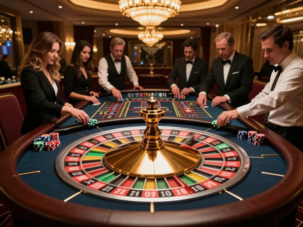 Experience the thrill of betting at 789betpa with players around a lively roulette table.