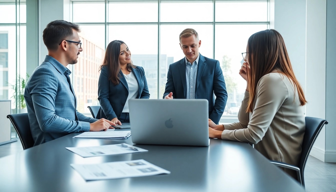 Headhunter IT berät IT-Kandidaten in einem modernen Büro, um eine Stelle zu finden.