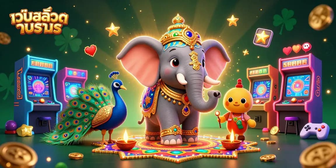 Experience the excitement of เว็บสล็อตทดลอง with colorful casino games and vibrant animated characters.