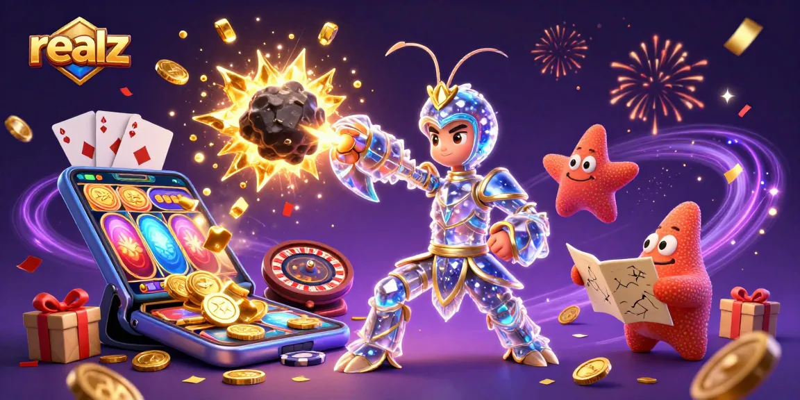 Realz enhances gaming excitement with 3D casino characters and dynamic slot games.