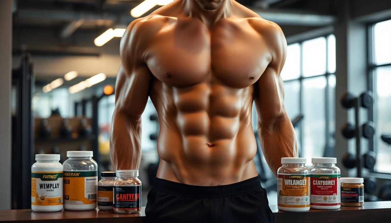 Muskelaufbau mit Unique Pharma Steroids in einem Fitnessstudio.