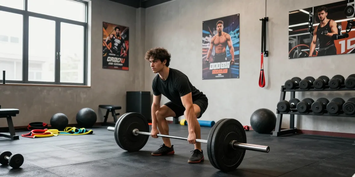 Krafttraining im Medi Pharma Steroid Shop mit einem Athleten bei perfekter Hebetechnik.