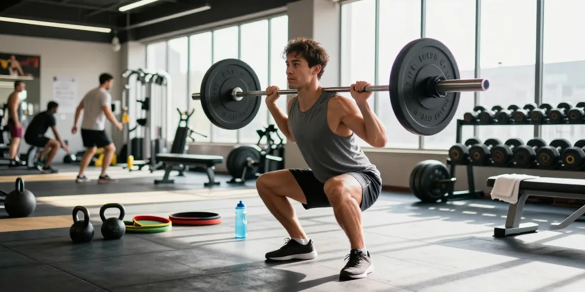 Global Pharma Steroids - Athlet beim Krafttraining im modernen Fitnessstudio.